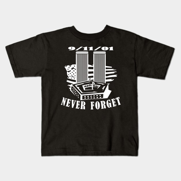 9/11 Memorial Kids T-Shirt by Lifeline/BoneheadZ Apparel